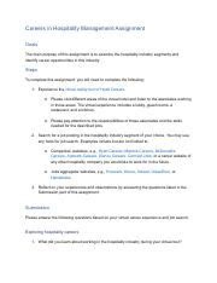 Mastering Hospitality Management: Expert Assignment PDF Guide