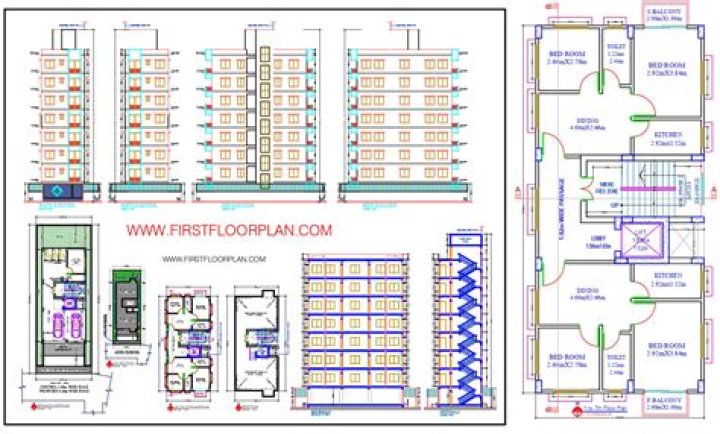 Free Hostel Building Plans & Autocad PDF Drawings for Budget Hostels