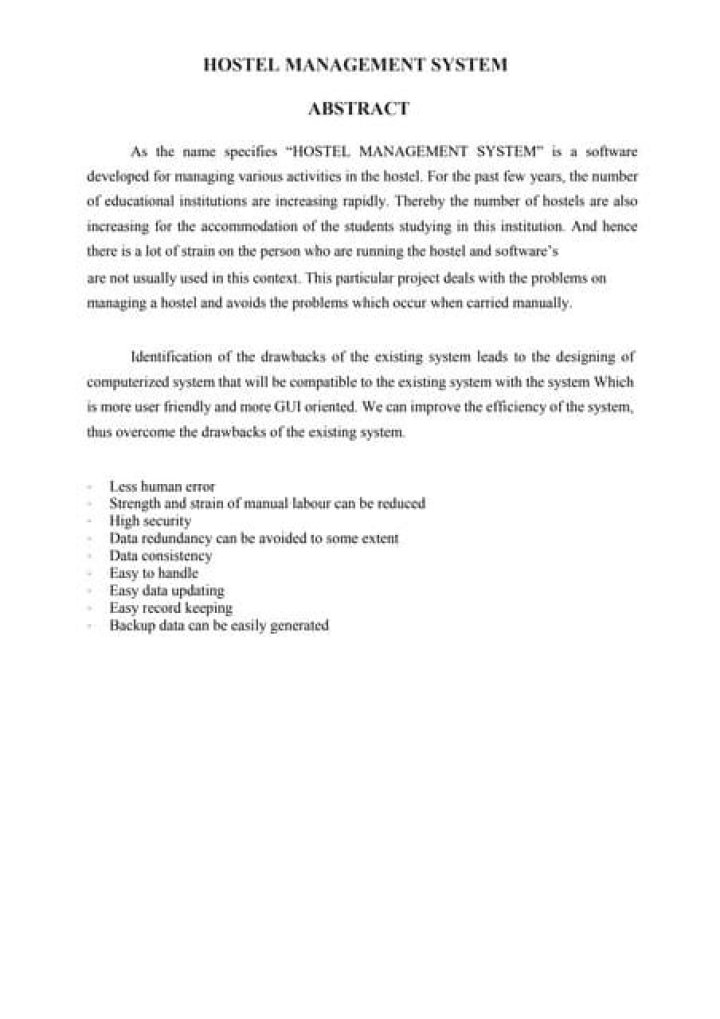 Hostel Management System Project Report PDF – Full Guide & Implementation