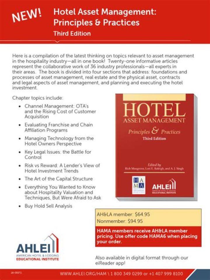 Hotel Asset Management Principles and Practices 3rd Edition PDF Guide