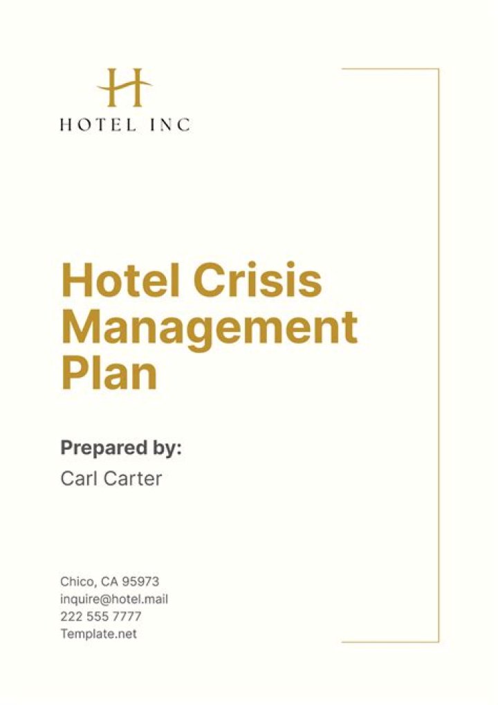 Hotel Crisis Management Plan PDF: Essential Guide for Resilience