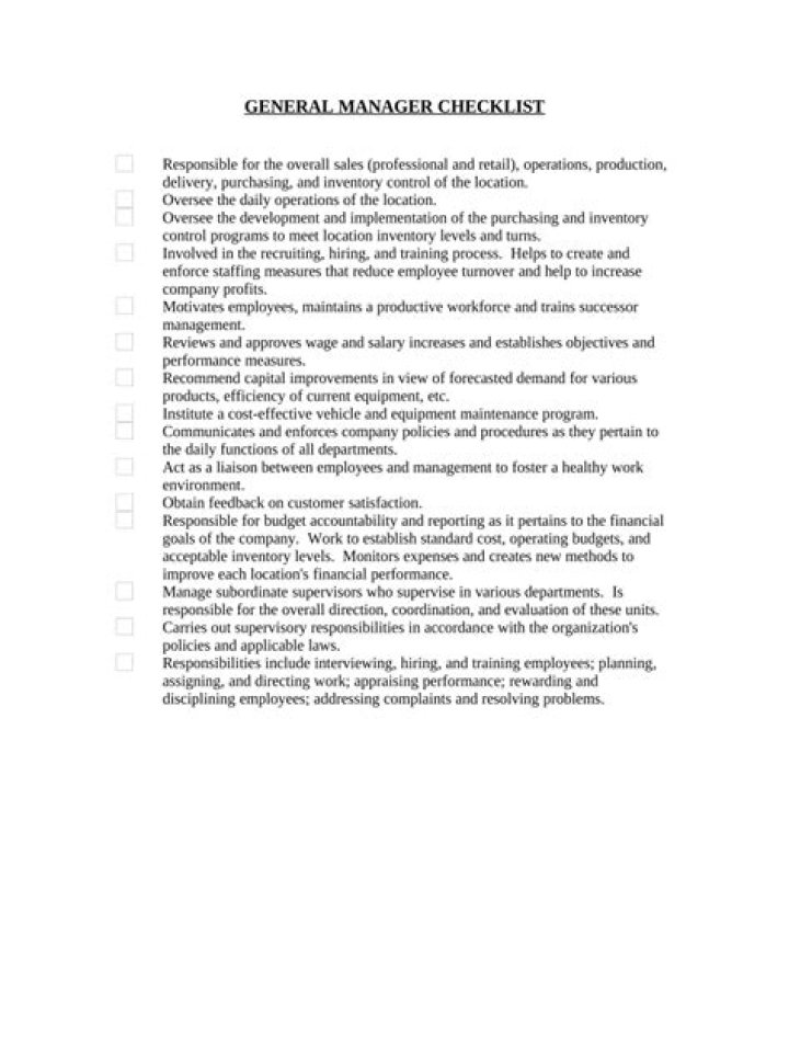 Hotel General Manager Daily Checklist PDF: Essential Daily Tasks