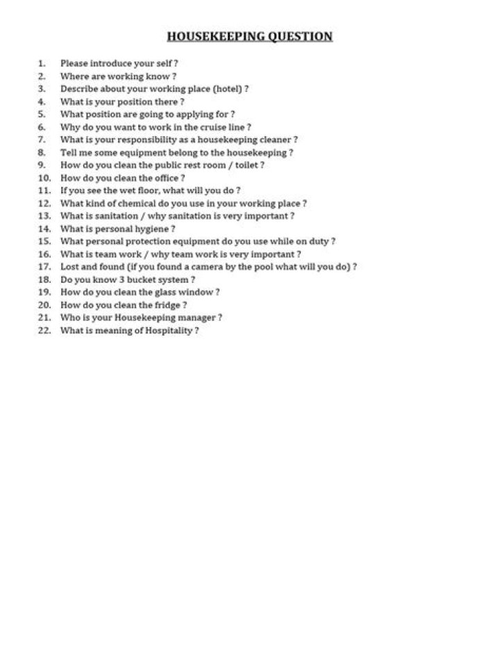 Hotel Housekeeping FAQs & Answers PDF: Essential Guide for Staff