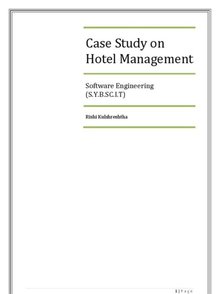 Master Hotel Management with Expert Case Study PDF