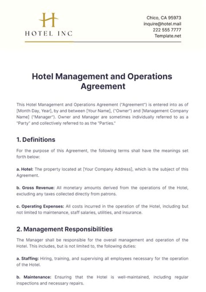 Comprehensive Hotel Management Services PDF Guide