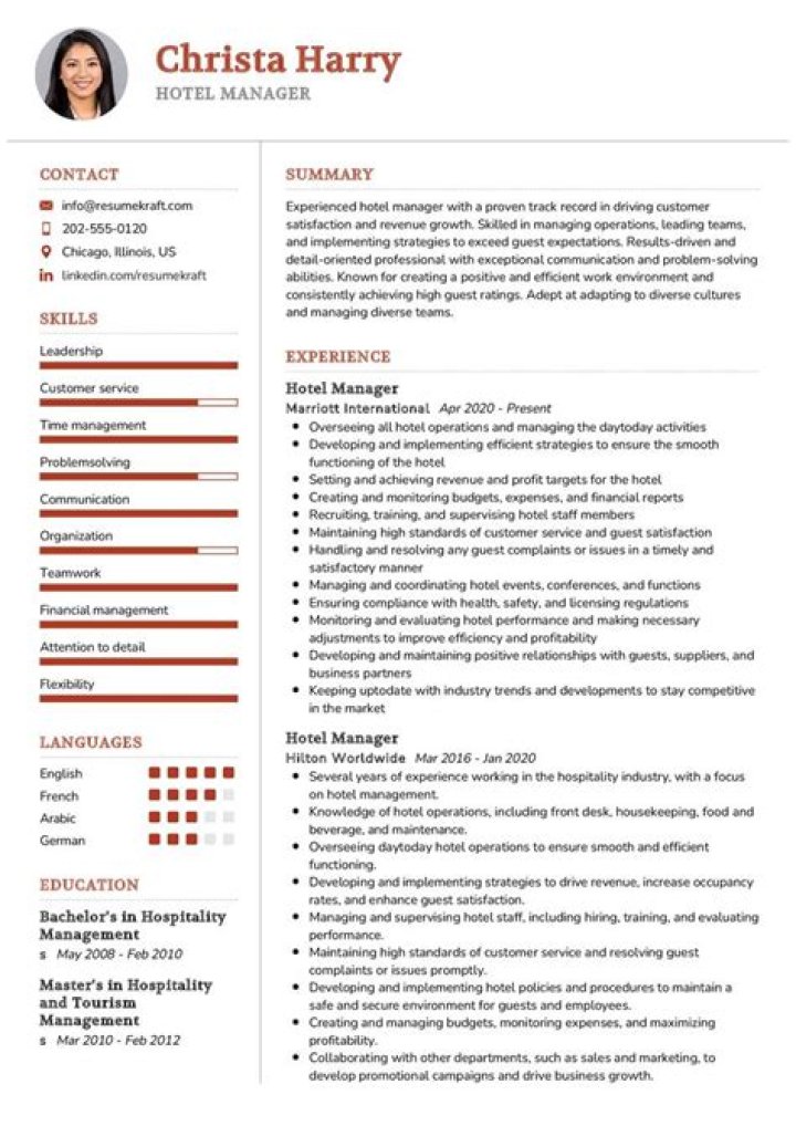 Hotel Sales Manager Resume PDF for Expert Hiring