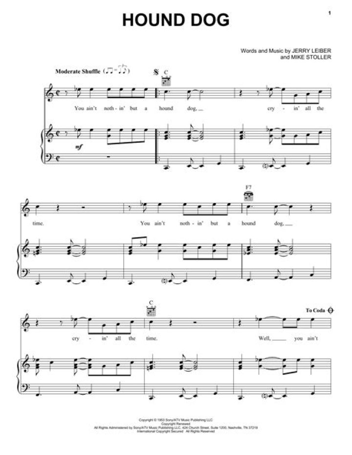 Download Free Hound Dog Sheet Music PDF – Perfect for Dog Lovers and Musicians