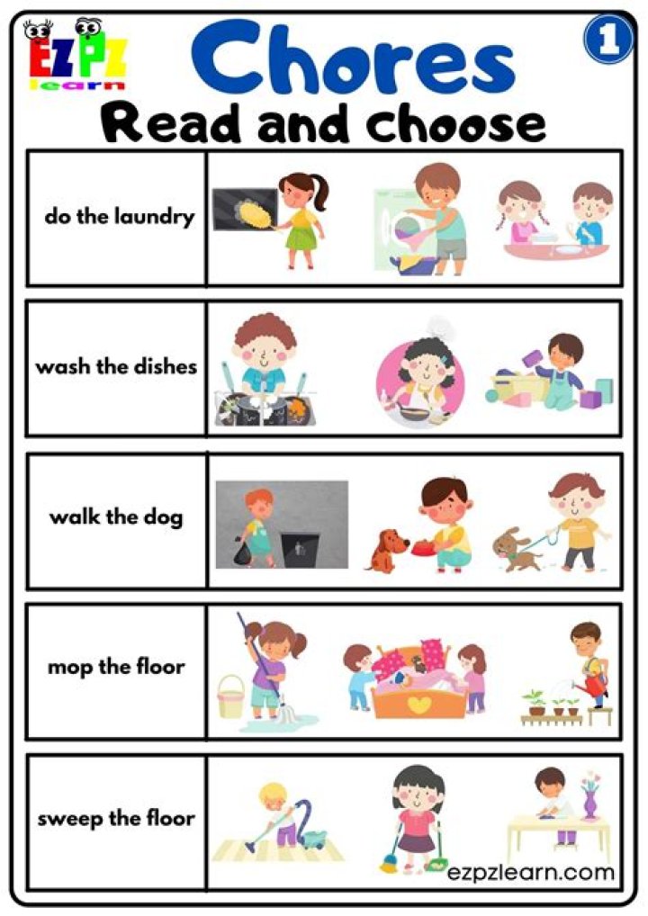 Free House Chores Worksheet PDF – Organize Household Tasks Easily