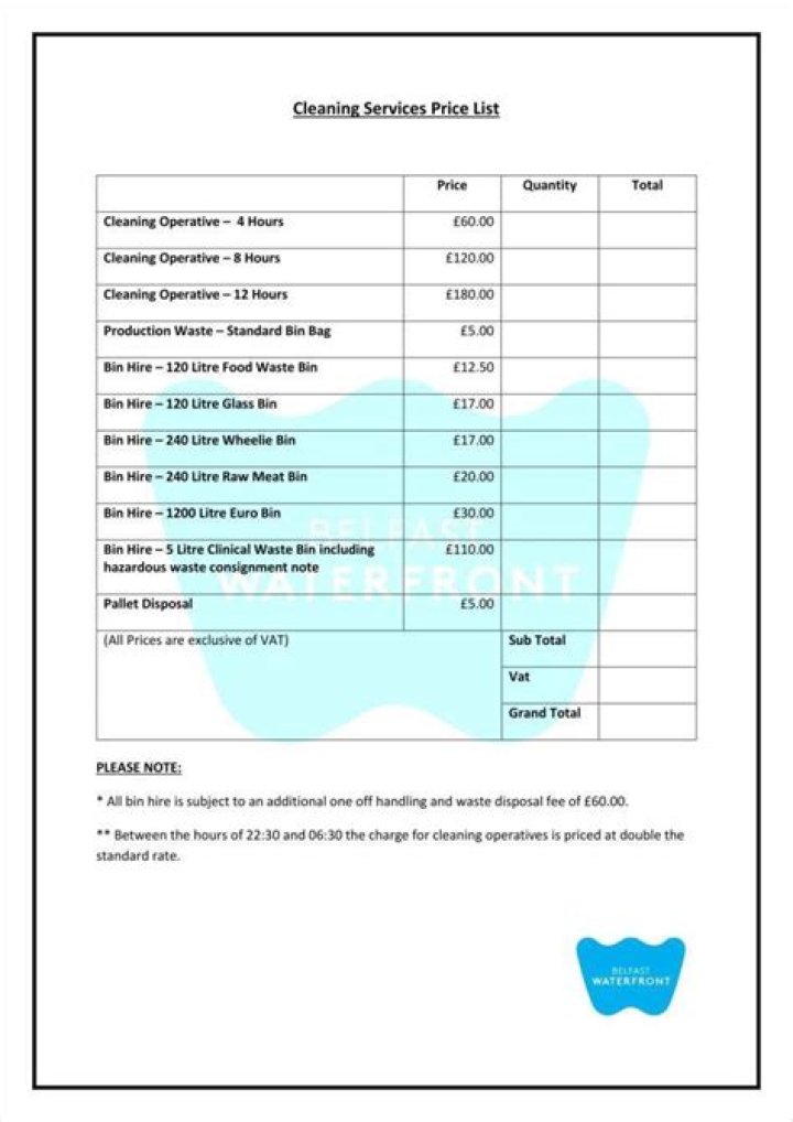 House Cleaning Price List PDF – Affordable Rates for Full Home Services