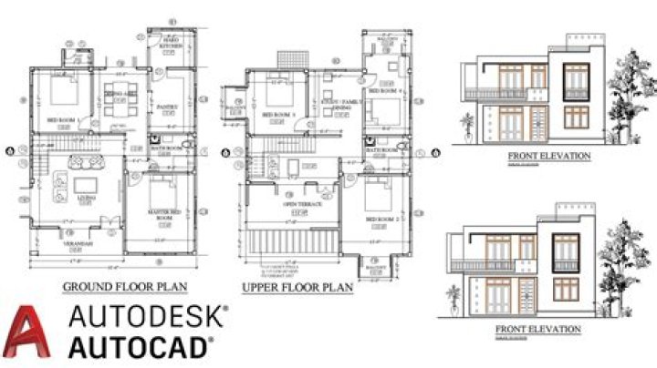 Download High-Quality House Plan with Elevation and Section PDF