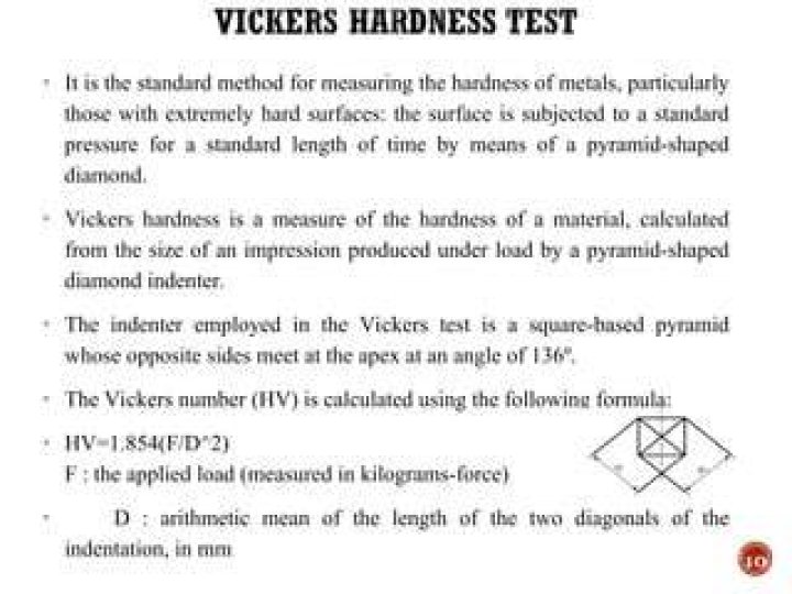 How are Vickers calculated?