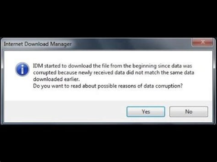 How can I fix IDM data corruption problem?