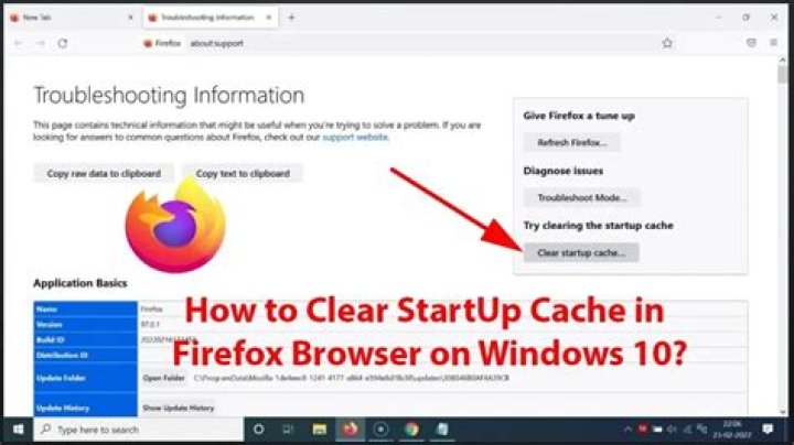 How do I clear my Firefox startup cache?