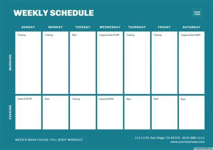 How do I create a weekly calendar?