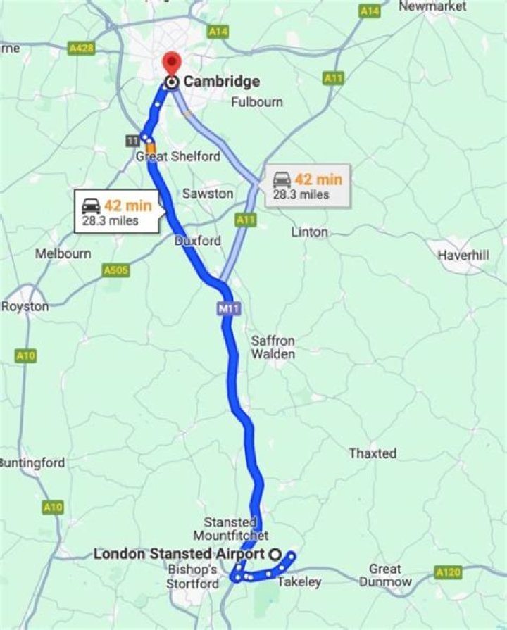 How do I get from London airport to Cambridge?