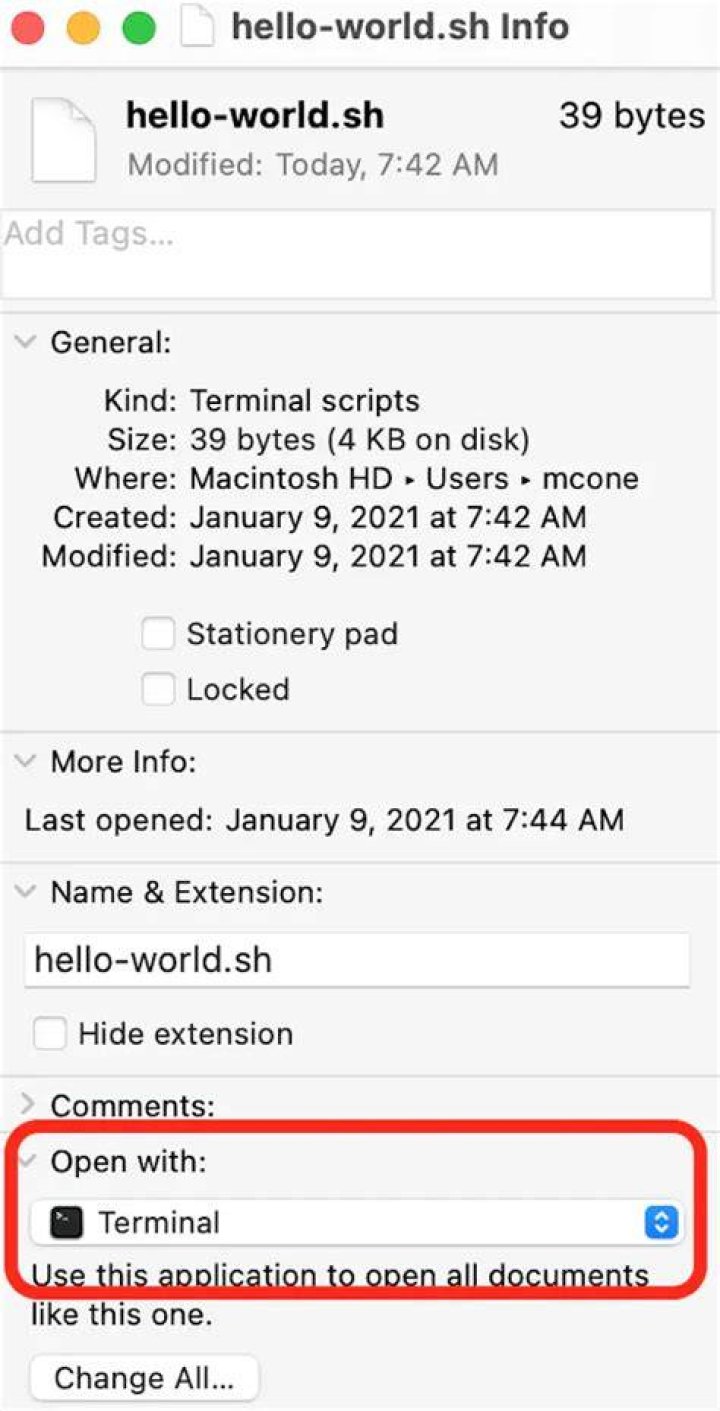 How do I make a script executable on a Mac?