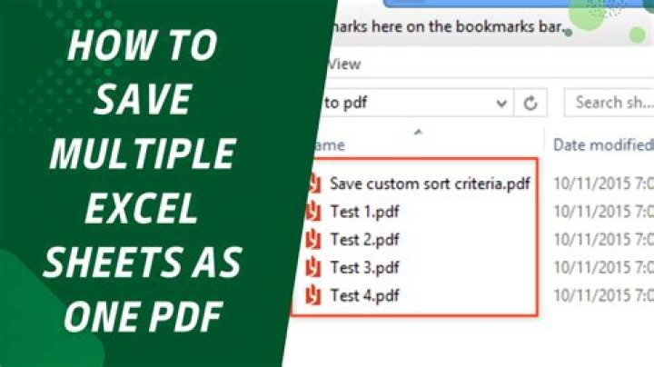 How to Save Multiple Excel Sheets as One PDF Easily