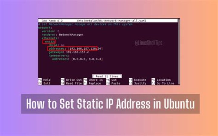 How do I set a static ip in Ubuntu Server?