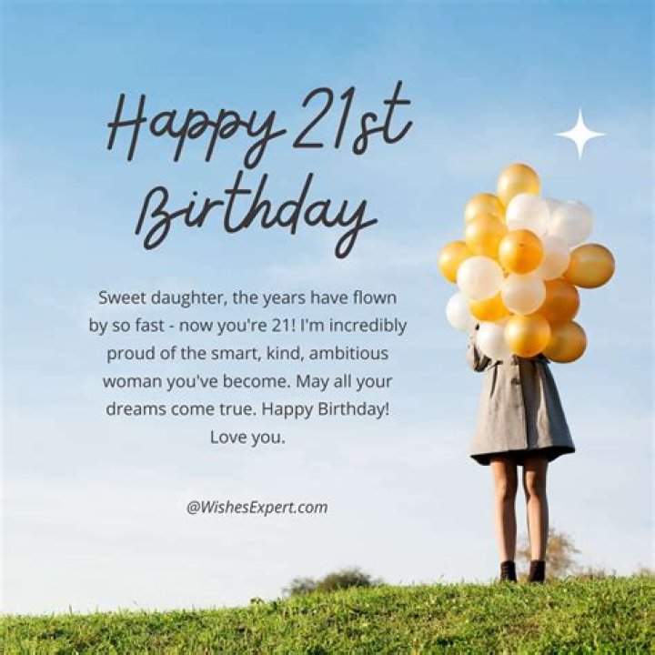 How do I wish a girl on her 21st birthday?