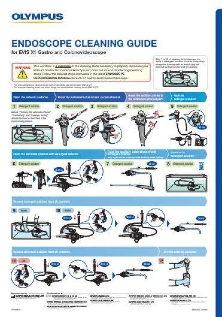 How do you clean a flexible endoscope?