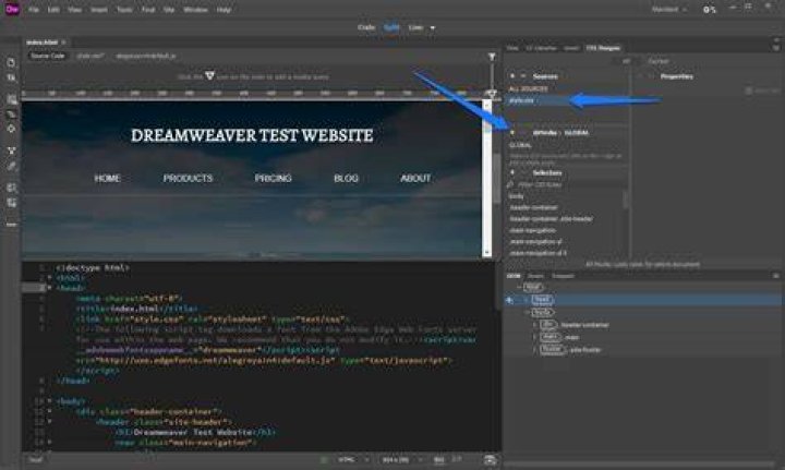 How do you create a HTML website in Dreamweaver?