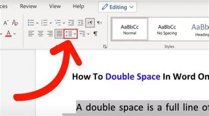 How do you double space on Microsoft Word on a tablet?