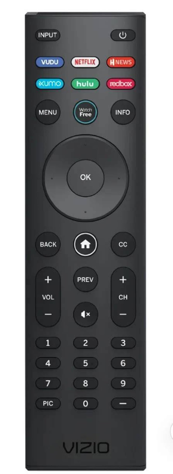 How do you press input on a Vizio TV?