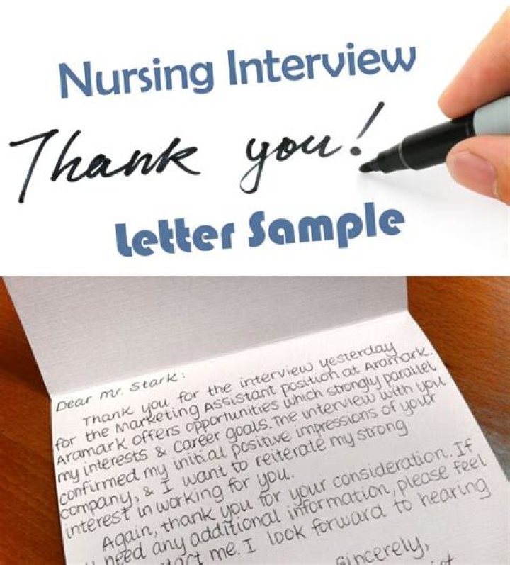 How do you write a thank you note after nursing interview?