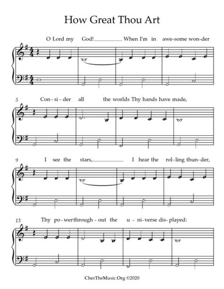 How Great Thou Art Solo Sheet Music PDF – Sing Your Faith