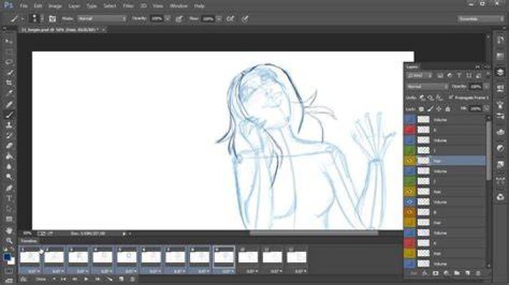 How many frames can you animate in Photoshop?