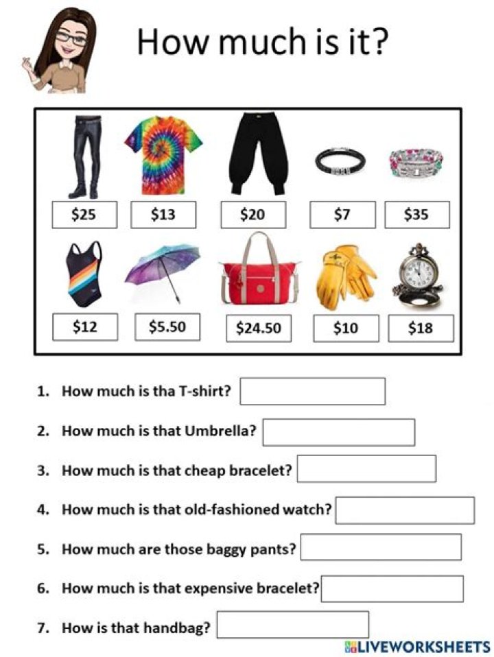 How Much Is It Worksheet PDF – Free Printable