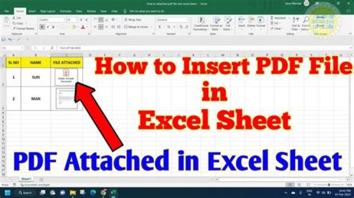 How to Attach a PDF to an Excel Sheet Easily