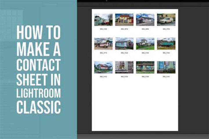 How to Make a PDF Contact Sheet in Lightroom: Step-by-Step Guide