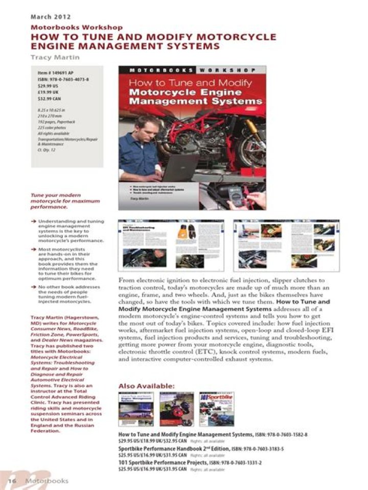 How to Tune and Modify Motorcycle Engine Management Systems PDF