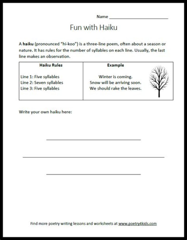 How to Write a Haiku Worksheet PDF: Easy Template & Guide