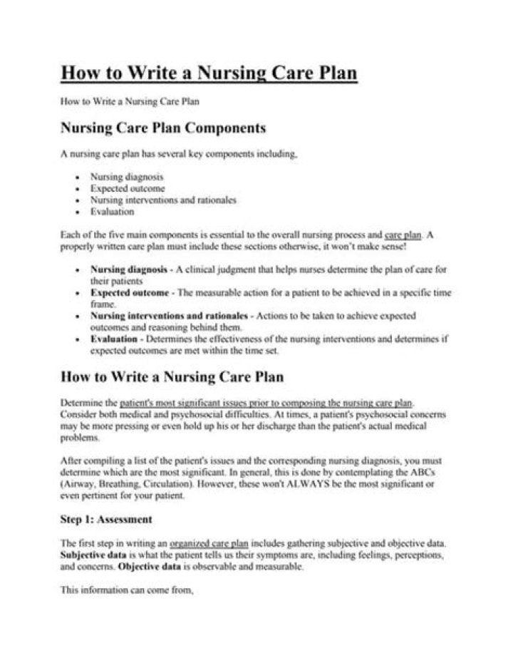 How to Write a Nursing Care Plan PDF: Step-by-Step Guide
