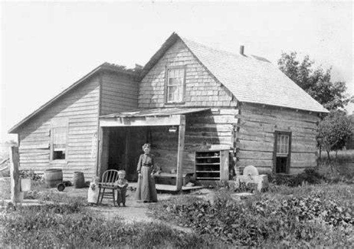 How were pioneer houses built?
