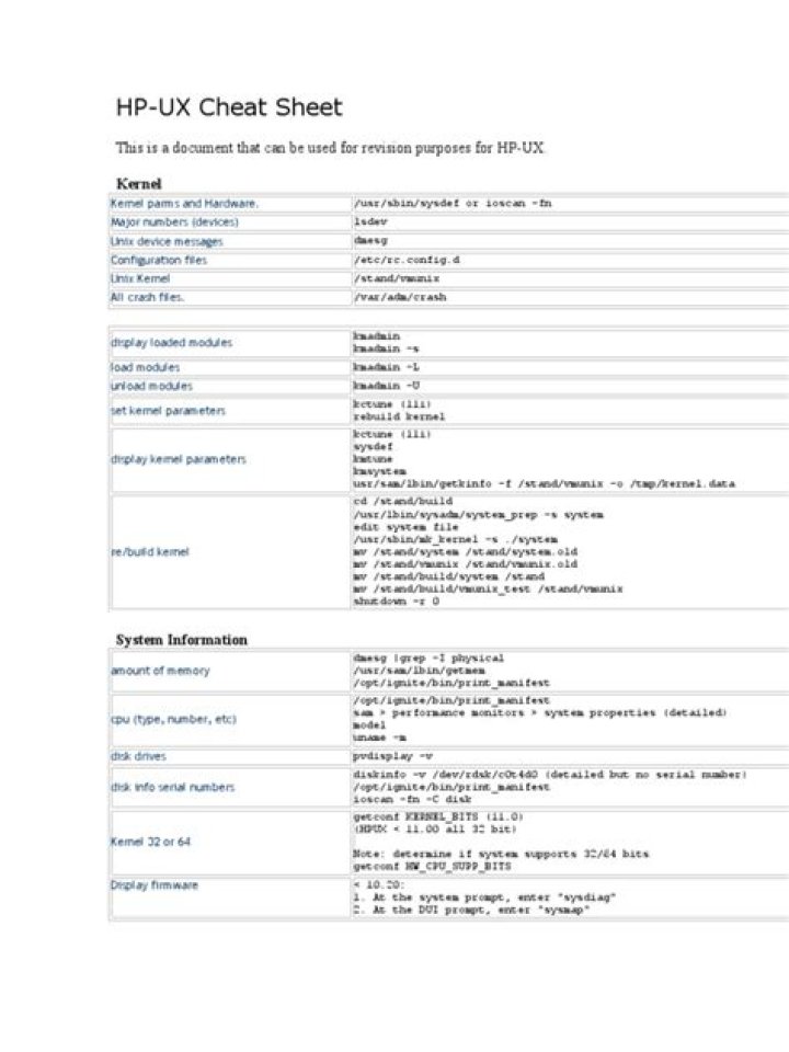 HP UX Commands List PDF: Complete Guide & Reference