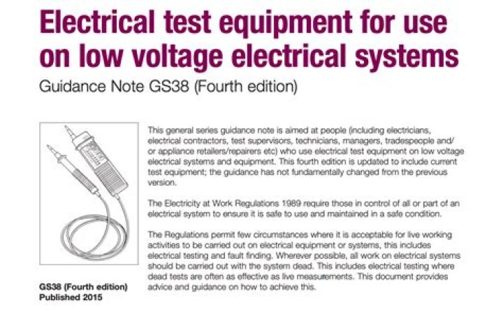 HSE GS38 Electrical Test Equipment for Electricians – PDF Guide