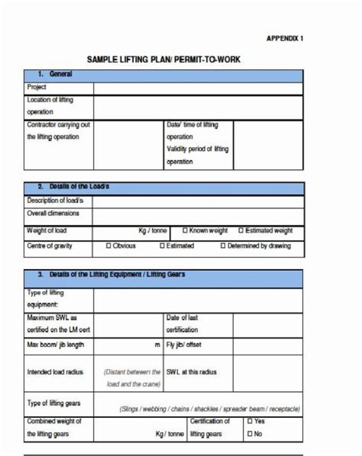 HSE Lifting Plan PDF Free Download – Safe & Compliant Lifting Guidelines