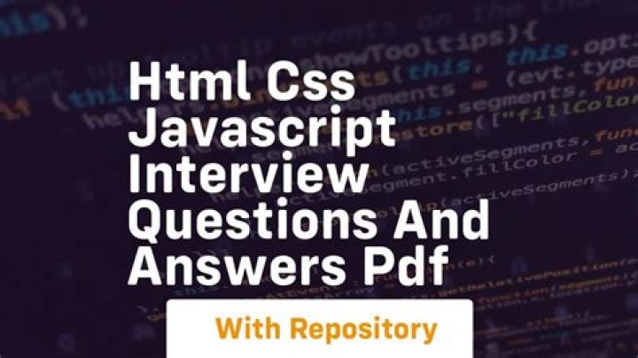 HTML CSS JS Interview Questions & Answers PDF Guide