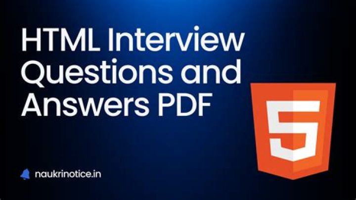 Essential HTML Interview Questions & Answers PDF