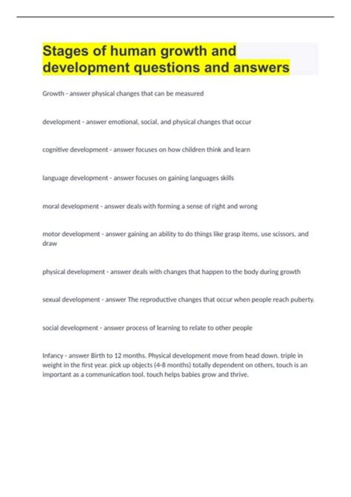Human Growth and Development Q&A PDF: Essential Answers for Parents & Educators