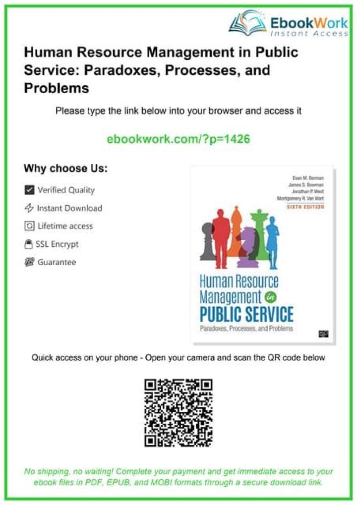 Human Resource Management in Public Service: Essential PDF Guide