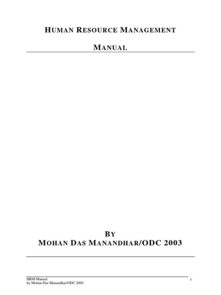 Human Resource Management Manual PDF: Comprehensive Guide