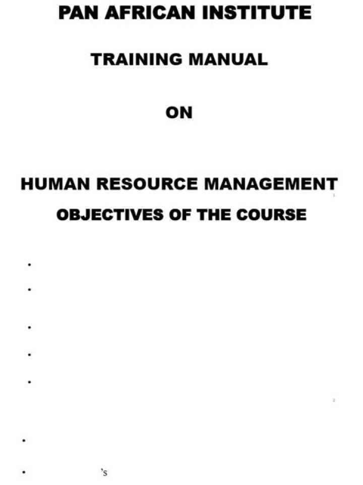 Human Resource Management Training Manual PDF: Complete Guide for Professionals