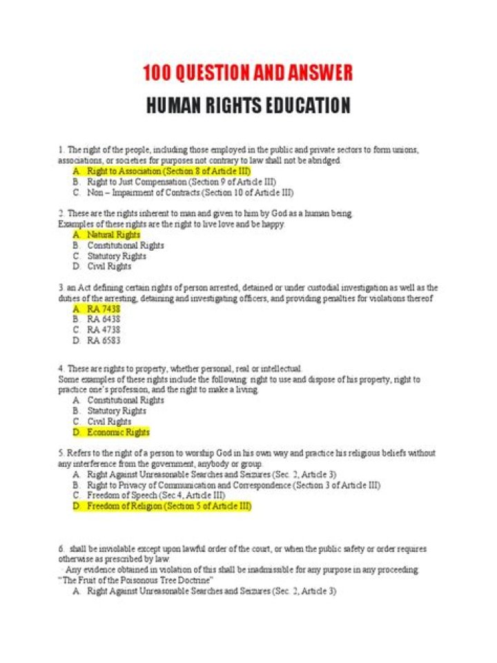 Human Rights Questions and Answers PDF: Essential Guidance