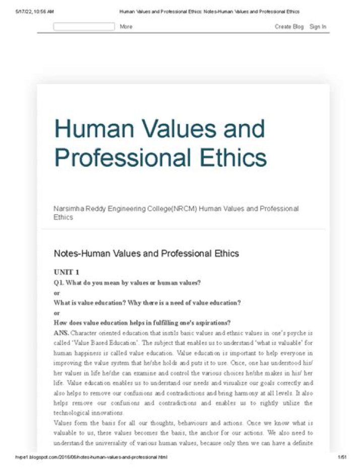 Human Values and Professional Ethics: Answers to Common Questions PDF
