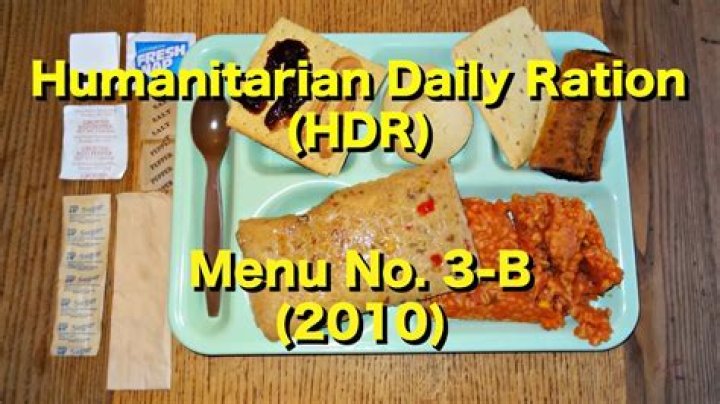 Humanitarian Daily Ration Menu List PDF for Emergency Aid