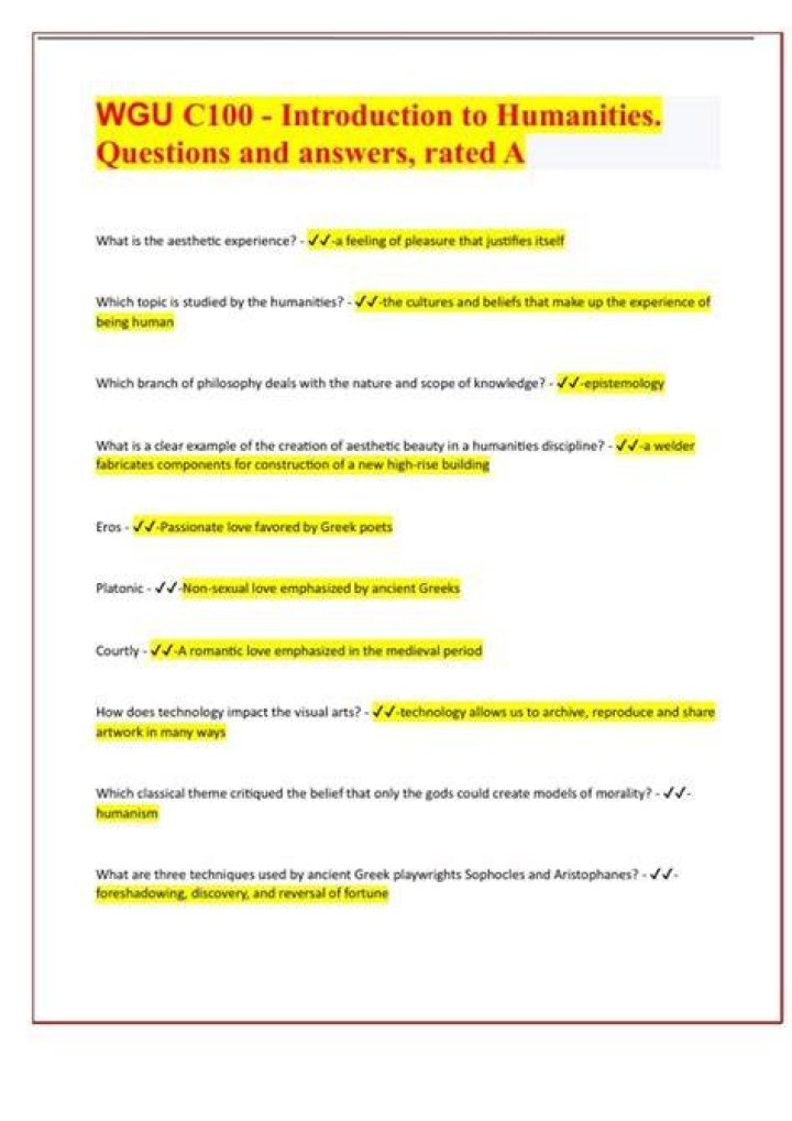 Humanities Questions and Answers PDF: Expert Insights & Answers